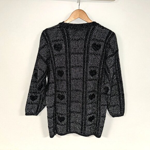 VTG Metallic Heart Sweater - Picture 3 of 10